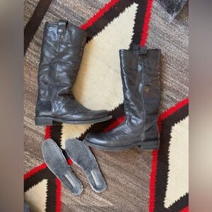 OFFICINE CREATIVE Shearling Leather Moto Boots